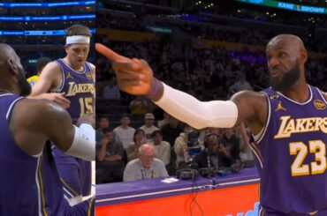 LeBron was heated after Reaves stole his rebound for triple double "This MFer AR" 😂