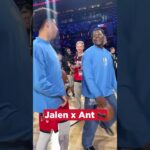 Lotta ATL love between these two 👽 #nba #hawks #jalenjohnson #anthonyedwards #nbaallstar