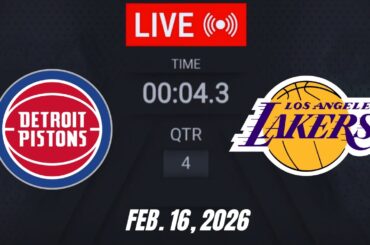 NBA LIVE! Los Angeles Lakers vs Detroit Pistons February 16, 2026 | 2026 NBA Season Live 2K