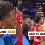 Anthony Edwards to Jalen Johnson "I can't wait to come home" and he'll like Kuminga 👀