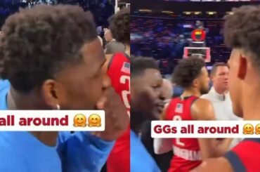 Anthony Edwards to Jalen Johnson "I can't wait to come home" and he'll like Kuminga 👀