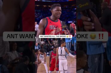 Ant on the jumpball against Wemby is too funny 😂