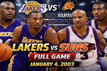 Kobe Bryant & Shaquille O’Neal vs Marbury | Lakers vs Phoenix Suns | January 4, 2003 | Full Game