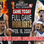GILAS PILIPINAS vs SAN ANTONIO SPURS GAME TODAY February 18, 2026 - Philippines Hard to Beat! 2k