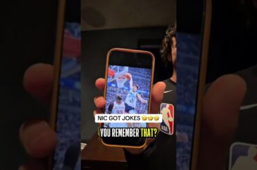 Tacko Fall was not falling for Nic’s antics 🤣