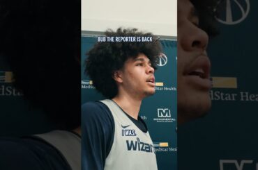 This just in from Bub Carrington and Kyshawn George 🎤 #washingtonwizards #shorts #sports #news