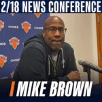 Knicks coach Mike Brown talks Jeremy Sochan, facing the Pistons, and more
