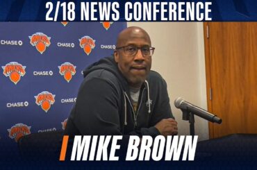 Knicks coach Mike Brown talks Jeremy Sochan, facing the Pistons, and more