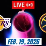 NBA LIVE! Los Angeles Lakers vs Denver Nuggets February 19, 2026 | 2026 NBA Season Live 2K