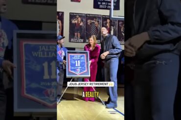 Jalen Williams full of emotions after his high school jersey retirement ceremony 🙌