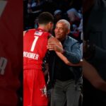 President Barack Obama showed love to Devin Booker after catching the loose ball courtside!