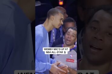 Wemby was locked in during the NBA All-Star game 🎤