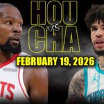 Houston Rockets vs Charlotte Hornets Full Game Highlights – February 19, 2026 | NBA Season