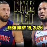 New York Knicks vs Detroit Pistons Full Game Highlights – February 19, 2026 | NBA Season