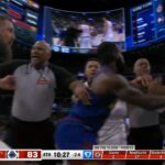 Jonas Valanciunas tries to fight Clippers after Mathurin and Dunn shoved him