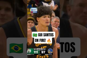 🇧🇷 Gui Santos estava ON FIRE 🔥 do perímetro, na partida contra os Celtics! #NBA #GuiSantos #shorts