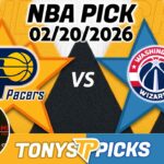 Indiana Pacers vs Washington Wizards Pick 2/20/26 NBA Pick Prediction