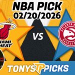 Miami Heat vs Atlanta Hawks Pick 2/20/26 NBA Pick Prediction