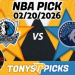 Dallas Mavericks vs Minnesota Timberwolves Pick 2/20/26 NBA Pick Prediction