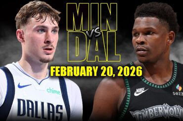 Minnesota Timberwolves vs Dallas Mavericks Full Game Highlights – February 20, 2026 | NBA Season