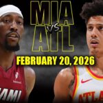 Miami Heat vs Atlanta Hawks Full Game Highlights – February 20, 2026 | NBA Season