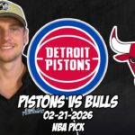 Detroit Pistons vs Chicago Bulls 2/21/26 NBA Free Picks & Prediction | NBA Betting Tips