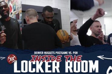 THJ Gets The Game Ball! | Inside The Denver Nuggets Locker Room After Win vs. POR