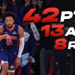 Cade Cunningham Goes Off At MSG | 42 PTS, 13 AST & 8 REB #cadecunningham #pistons #nba #mvp