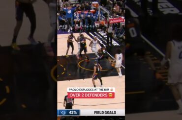 Paolo throws it down over 2 defenders like its nothing