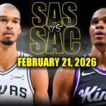 San Antonio Spurs vs Sacramento Kings Full Game Highlights – February 21, 2026 | NBA Season