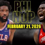 Philadelphia 76ers vs New Orleans Pelicans Full Game Highlights – February 21, 2026 | NBA Season