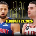 Detroit Pistons vs Chicago Bulls Full Game Highlights – February 21, 2026 | NBA Season