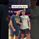 Yang Hansen finally met Jokic 🥹😂 (via trailblazers/TT)