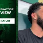 Jayson Tatum Says He DOES NOT Have a Return Date in Mind | Celtics Practice Interview