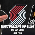 Portland Trail Blazers vs Phoenix Suns 2/22/26 NBA Free Picks & Prediction | NBA Betting Tips