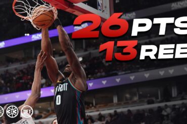 Jalen Duren Dominates in First Game Back vs. Bulls | 26 PTS & 13 REB #nba #pistons #jalenduren