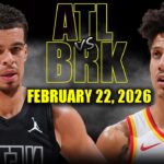 Atlanta Hawks vs Brooklyn Nets Full Game Highlights – February 22, 2026 | NBA Season