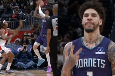 LaMelo Ball goes CRAZY and hits 10 threes in 3 quarters vs Wizards & 4 straight