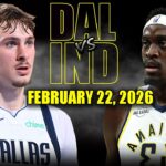 Dallas Mavericks vs Indiana Pacers Full Game Highlights – February 22, 2026 | NBA Season