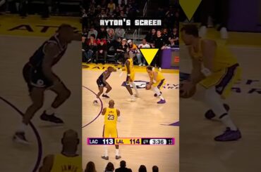 Ayton’s Strange Screen for Luka’s Three 🥸 Clippers vs Lakers #nba #shorts