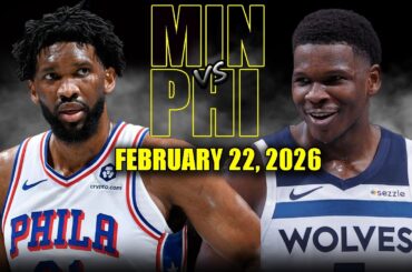 Minnesota Timberwolves vs Philadelphia 76ers Full Game Highlights – February 22, 2026 | NBA Season