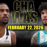 Charlotte Hornets vs Washington Wizards Full Game Highlights – February 22, 2026 | NBA Season