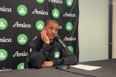 Joe Mazzulla's HILARIOUS Reaction to Pat Riley's Quote | Celtics vs Lakers Post Game