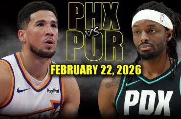 Phoenix Suns vs Portland Trail Blazers Full Game Highlights – February 22, 2026 | NBA Season