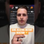 Instant Reaction To The Phoenix Suns LOSING TO The Trail Blazers 😬 #nba #phoenixsuns #jalengreen