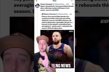 Dillon Brooks To Miss 4-6 Weeks And More Suns Injury Updates #suns