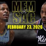 Memphis Grizzlies vs Sacramento Kings Full Game Highlights – February 23, 2026 | NBA Season