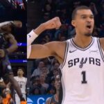 Wemby has 4 blocks in 4th qtr to win vs Pistons after dunked on by Duren