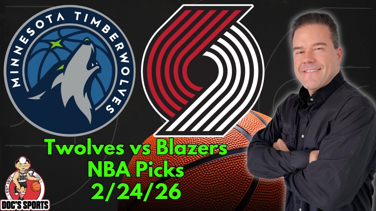 Wolves vs Blazers 2/24/26 NBA Picks and Predictions | Scott Rickenbach NBA Best Bets & Betting Tips