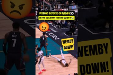 Pistons were PUSHING Wemby around😳